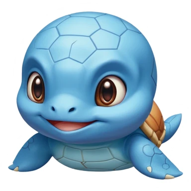 Squirtle, blue turtle Pokémon, cute, round face, big eyes sticker
