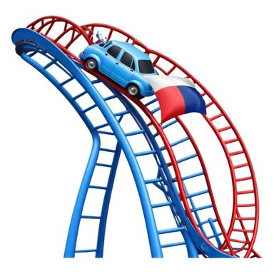 french flag with a rollercoaster through it sticker
