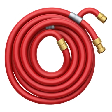 A red Hose – coiled water hose sticker