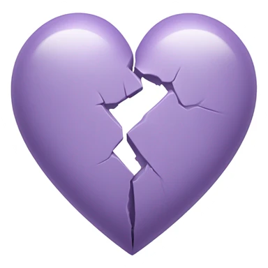 light purple broken heart sticker