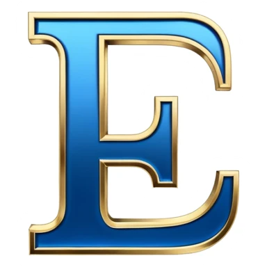 Bold Black-Blue-White-Gold Font Letter “i” sticker