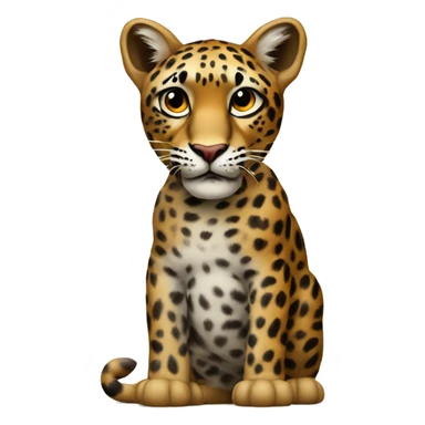 Coração com estampa de onça pintada sticker