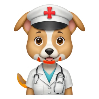 Friendly dog nurse sticker