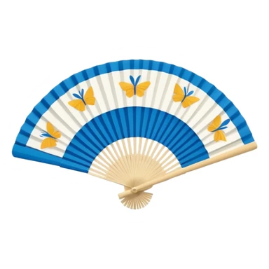 paper hand fan sticker