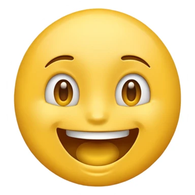 a face with a large opened mouth in emoji of whatsapp style (yellow), not humanized sticker