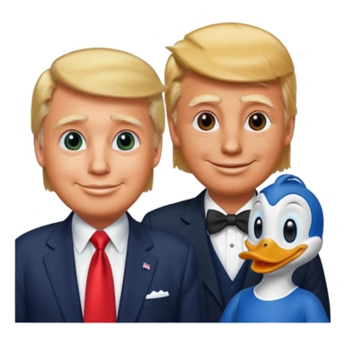 donald trump with donald duck sticker