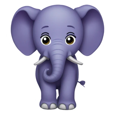 Purple elephant wearing a BTS shirt sticker