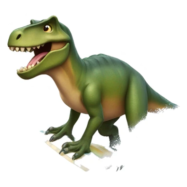 Trex riding a surfboard  sticker