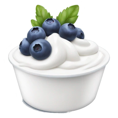 Greek yogurt with blueberries on top sticker