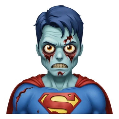 bizarro superman zombie sticker