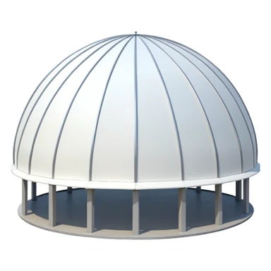 diameter of 4 meters domes structure steel-framed  with white membrane sticker
