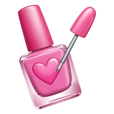 heart with a nail polish pink sticker