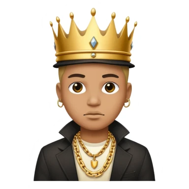 Gangster tilted crown king sticker