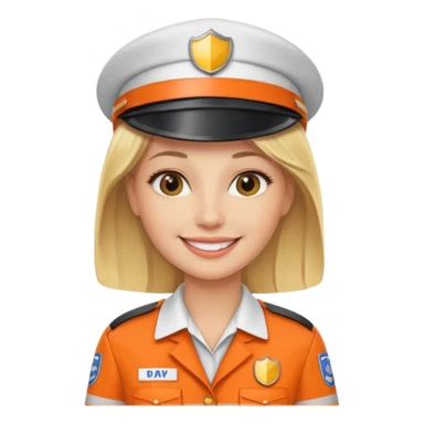 blonde woman minibus driver sticker