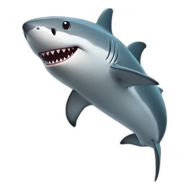 shark with boots sticker