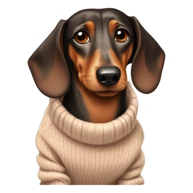 dachshund in a sweater sticker