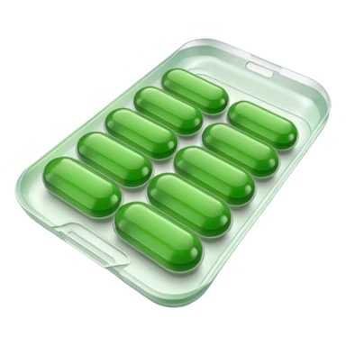 blister pack and green medicines sticker