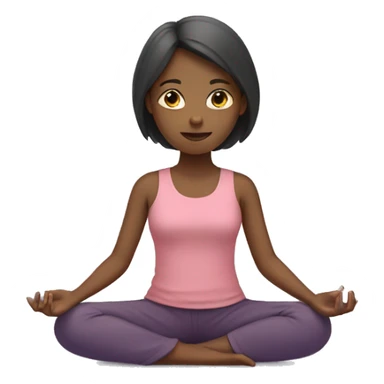 Girl who practice méditation sticker