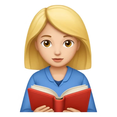 woman reading a book sticker