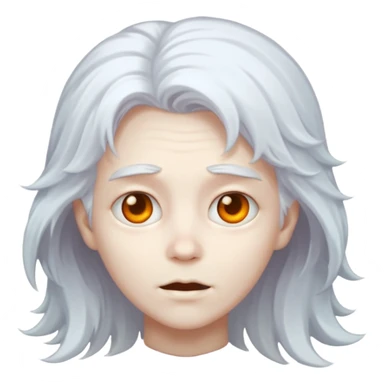 ghost disheveled hair  sticker