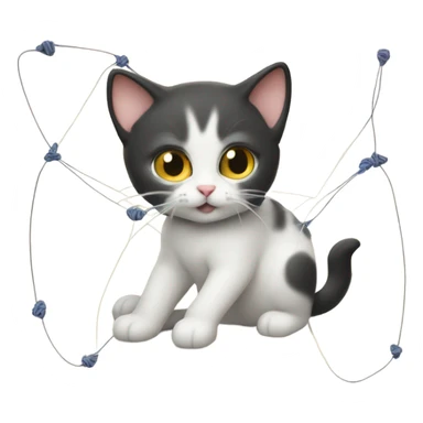 String theory but cats sticker