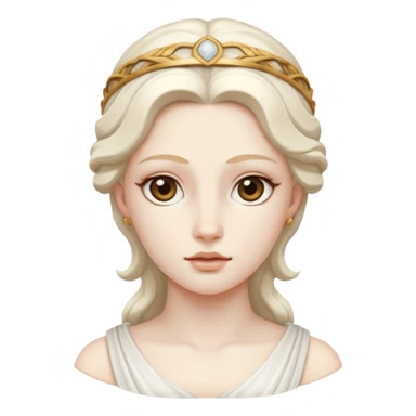 greek goddess sculpture face sticker
