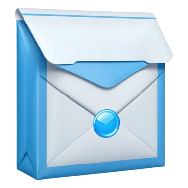 White and blue Amazon package bubble mailer  sticker