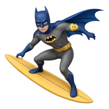 Batman surfing on a bat sticker