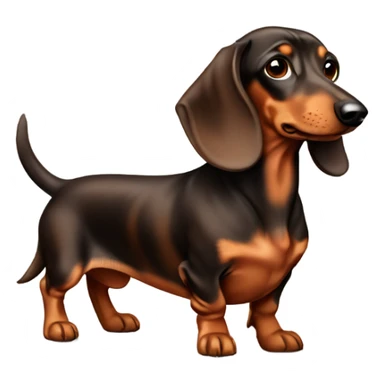 brown and tan dapple dachshund  sticker