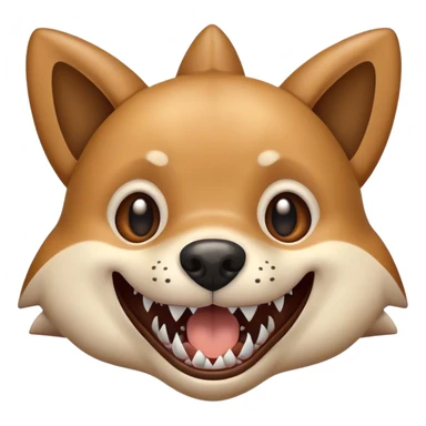 Dog with shark teeth  sticker