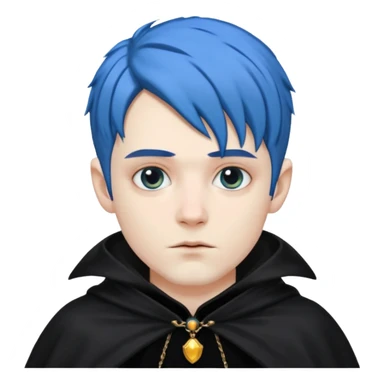 blue haired goth king sticker
