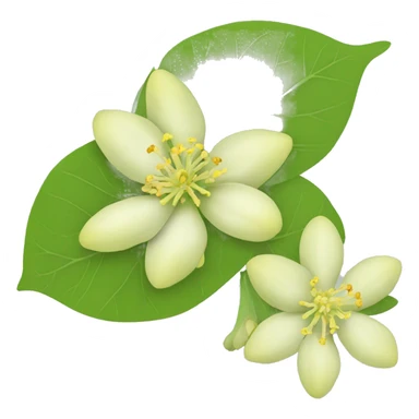 Ashwagandha flower with greenish-yellow petals and a central cluster of tiny yellow stamens emojis sticker