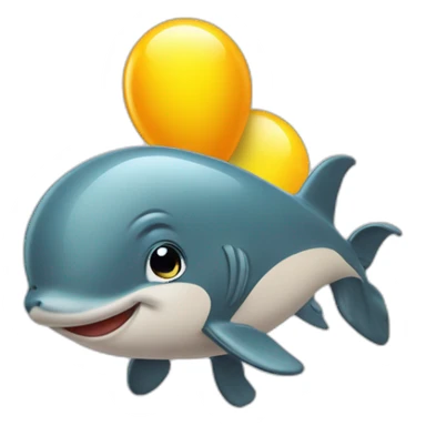 Dauphin qui joue avec un ballon sticker