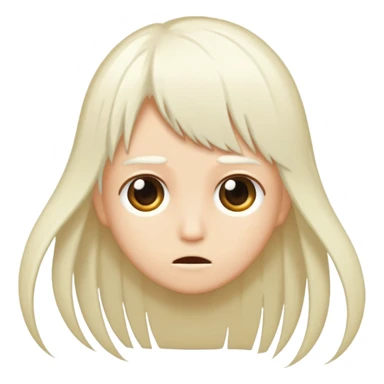 unhealthy  white strand of hair sticker