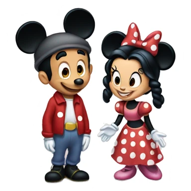 Minnie and Mickey Mouse  sticker