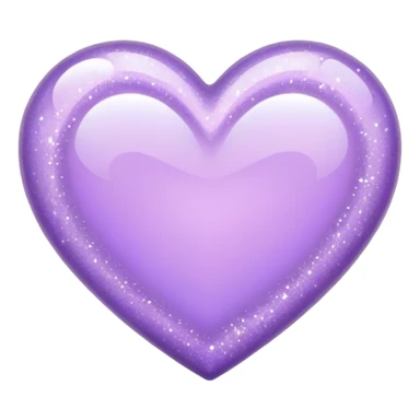 light purple heart with sparkles sticker