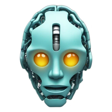 neural network brain robot sticker