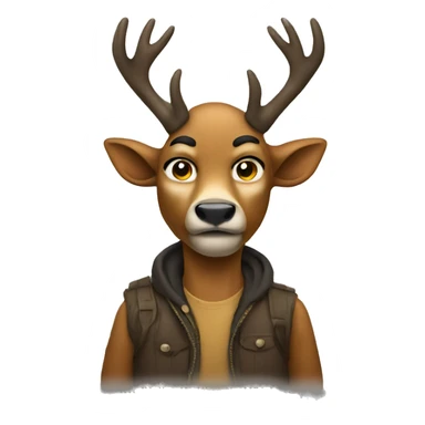 Deer thug sticker