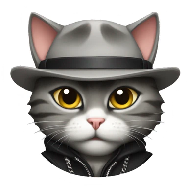 Gangster kitty sticker