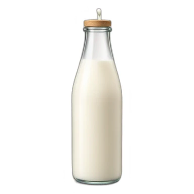 a bottle of milk dropping milk in a glass sticker