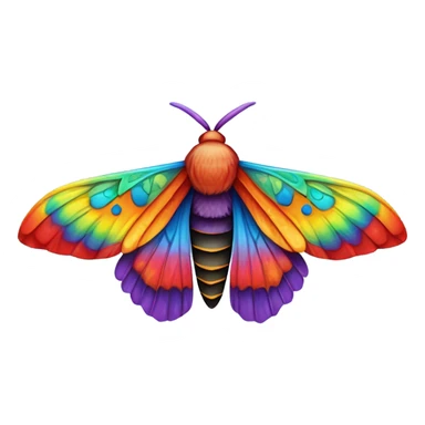 rainbow mothra sticker