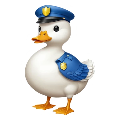 Police white duck full body sticker