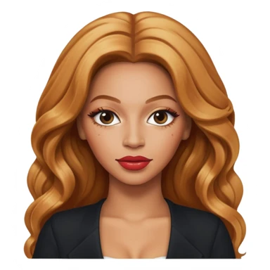 Beyonce with long strawberry blonde hair sticker