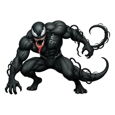Venom character crawling, no chest logo sticker