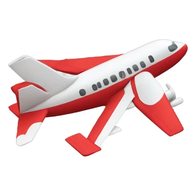 Plane with red wrapping in body and tail sticker