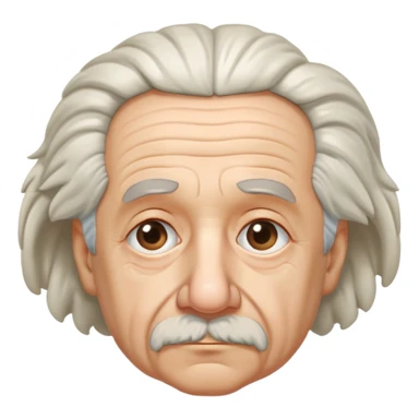 Albert Einstein with a sad expression sticker