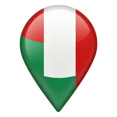 location pin Italy flag sticker