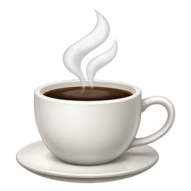 Cup of Coffee white with steam sticker