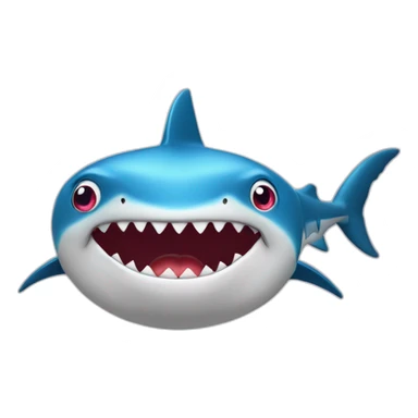 Requin avec cœur dans les yeux sticker