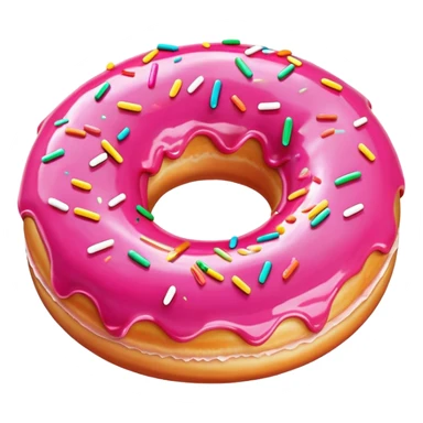 Pink doughnut sticker